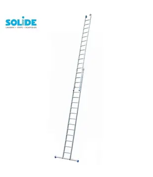 Solide 2-delige ladder 2x16 sporten recht met stabilisatiebalk