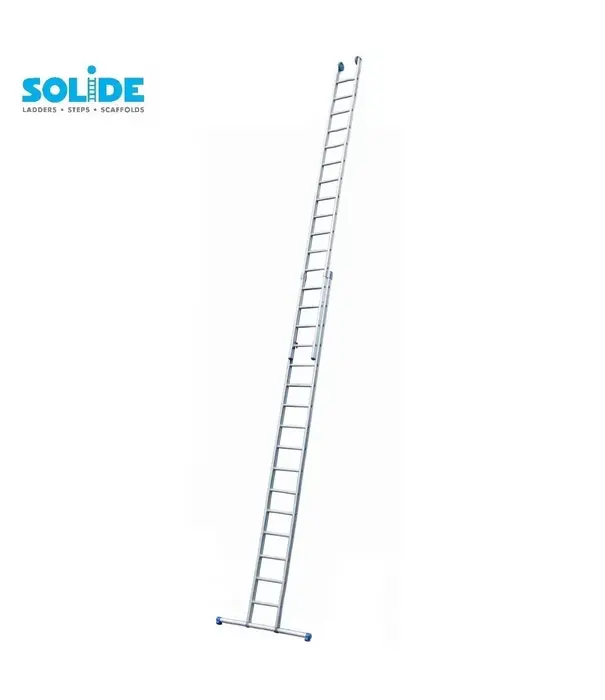 Solide Échelle droite 2 plans Solide 2x16 échelons avec stabilisateur