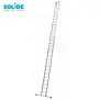 Solide 2-delige ladder 2x16 sporten recht met stabilisatiebalk