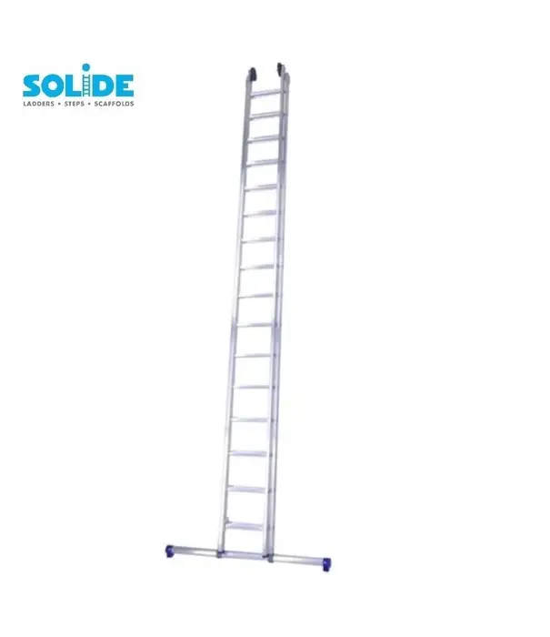 Solide Échelle droite 2 plans Solide 2x16 échelons avec stabilisateur