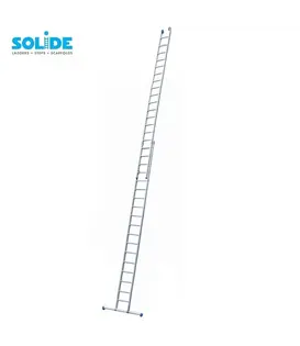 Solide 2-delige ladder 2x18 sporten recht met stabilisatiebalk