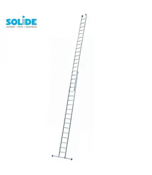 Solide 2-delige ladder 2x18 sporten recht met stabilisatiebalk