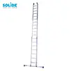 Solide Échelle droite 2 plans Solide 2x18 échelons avec stabilisateur