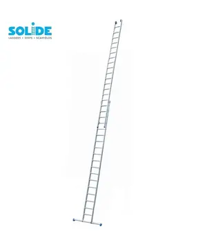 Solide 2-delige ladder 2x24 sporten recht met stabilisatiebalk