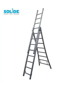 Échelle transformable 3 plans Solide 3x8 échelons