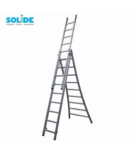 Solide omvormbare ladder 3x9 sporten