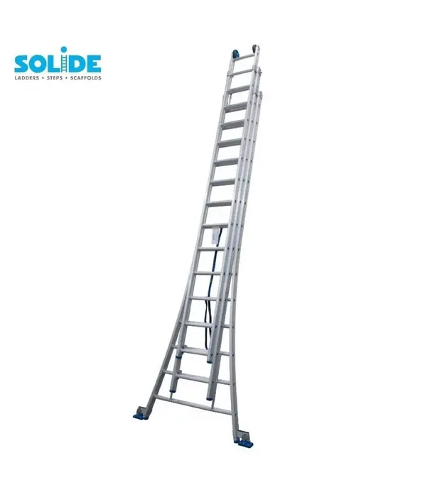 Solide Échelle transformable 3 plans Solide 3x14 échelons