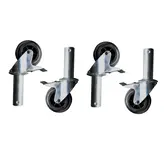 Roues d'échafaudage pliant 100 mm (4 pièces)