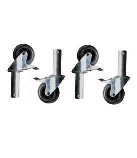 Roues d'échafaudage pliant 100 mm (4 pièces)