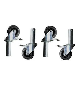 Roues d'échafaudage pliant 100 mm (4 pièces)