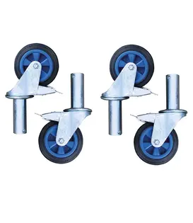 Roues d'échafaudage pliant 150 mm (4 pièces)