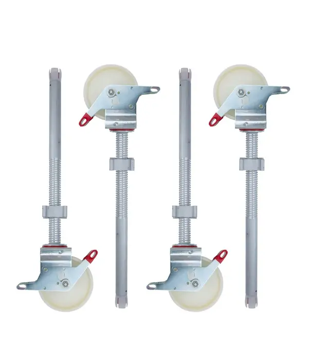 EuroScaffold Roues d'échafaudage  200 mm réglables 800 Kg nylon (4 pièces)