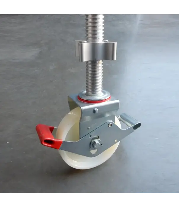 EuroScaffold Roues d'échafaudage  200 mm réglables 800 Kg nylon (4 pièces)