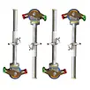 ASC Roulettes d'échafaudage 125 mm avec socle en acier polyamide (4 pièces)