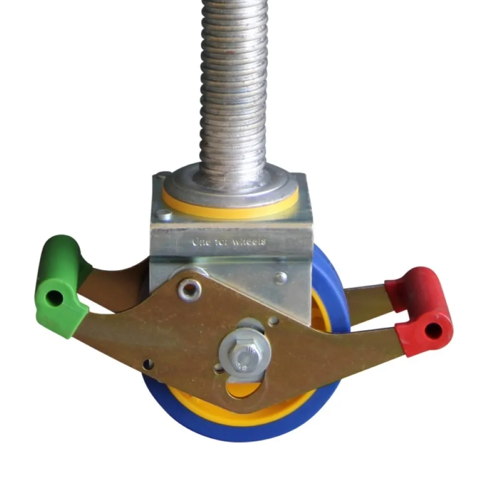 ASC Steigerwielen 125 mm met stalen spindel kunststof (4 stuks)