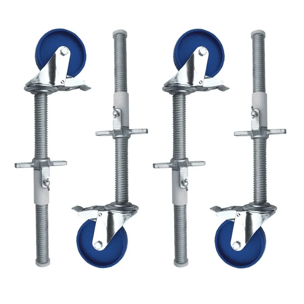 Suuiwau Gerüstrollen Set Mit Bremse - 4 Stück 150mm PU-Rollen Für Rollgerüste Bis 500kg