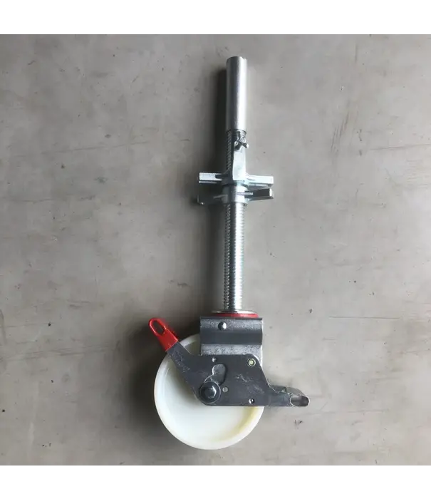EuroScaffold Gerüsträder 200 mm mit Stahlspindel 500 kg nylon (4 Stück)
