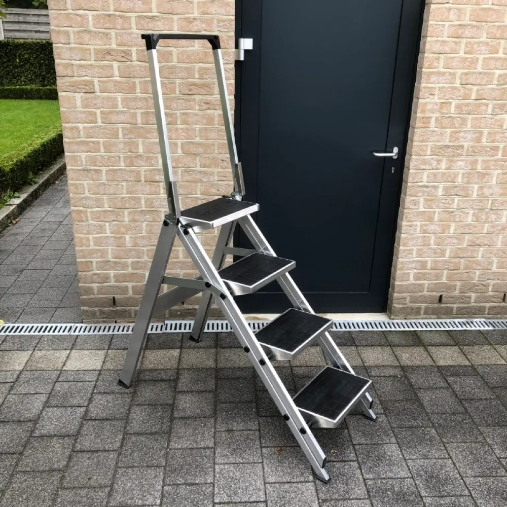 Krause STABILO Klappleiter 3 Stufen - Sicher & Platzsparend Aus Aluminium
