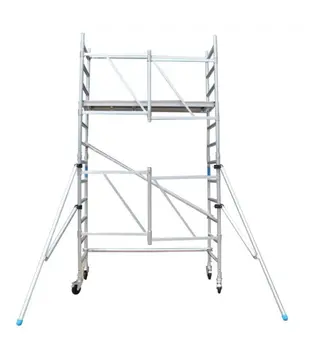Échafaudage pliant ASC 90x190 hauteur travail 4,75 m avec stabilisateurs