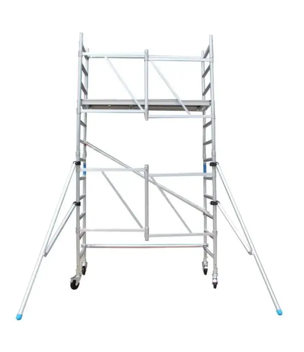 ASC Échafaudage pliant ASC 90x190 hauteur travail 4,75 m avec stabilisateurs