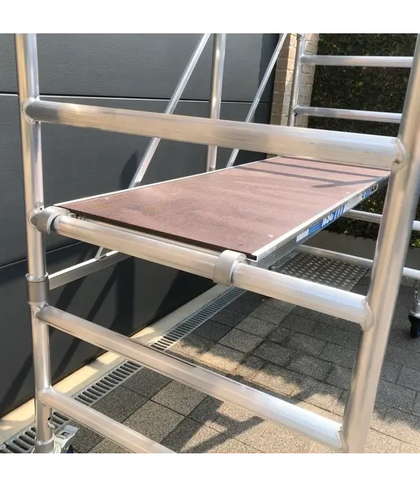 ASC Échafaudage pliant ASC 90x190 hauteur travail 4,75 m avec stabilisateurs