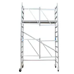 ASC Échafaudage pliant 135x190 hauteur travail 4,75 m + 2 stabilisateurs