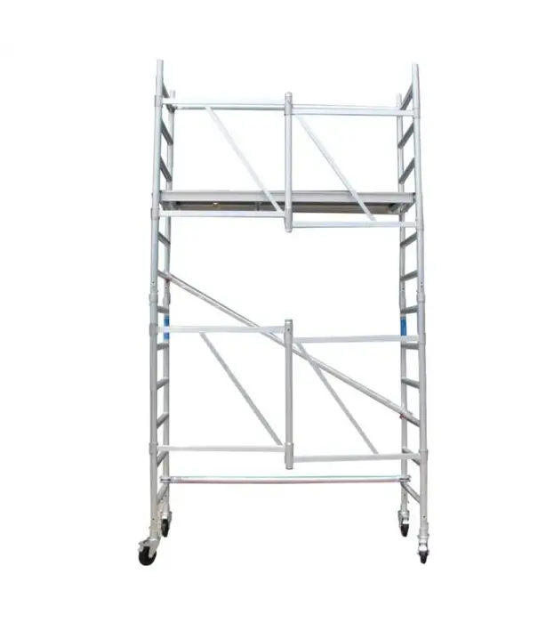 ASC Échafaudage pliant ASC 135x190 hauteur travail 4,75 m avec stabilisateurs