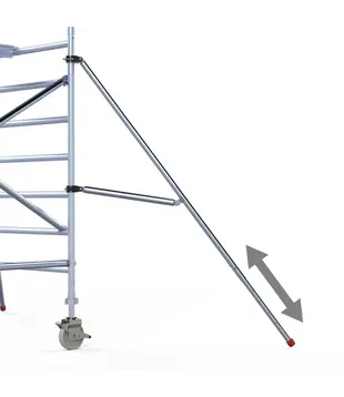 Stabilisateur télescopique échafaudage 200 cm