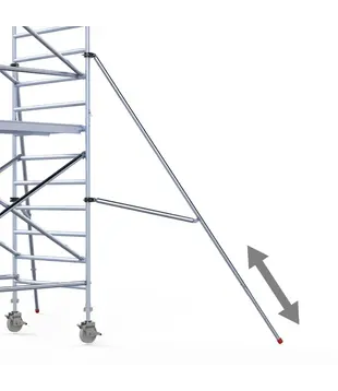 Stabilisateur télescopique échafaudage 300 cm