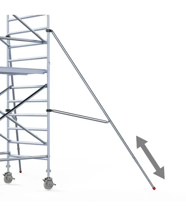 EuroScaffold Stabilisateur télescopique échafaudage 300 cm