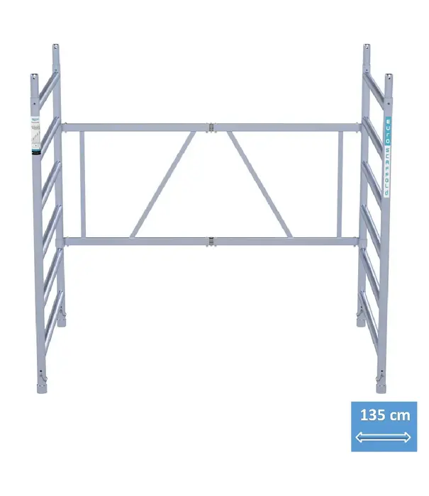 EuroScaffold Zimmerfahrgerüst EuroScaffold 6 Sprossen Klapprahmen 135-6