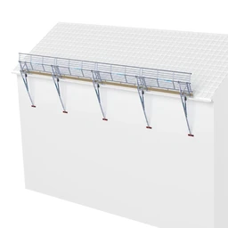 EuroScaffold SGS protection de bord de toit 12 mètres toit en pente