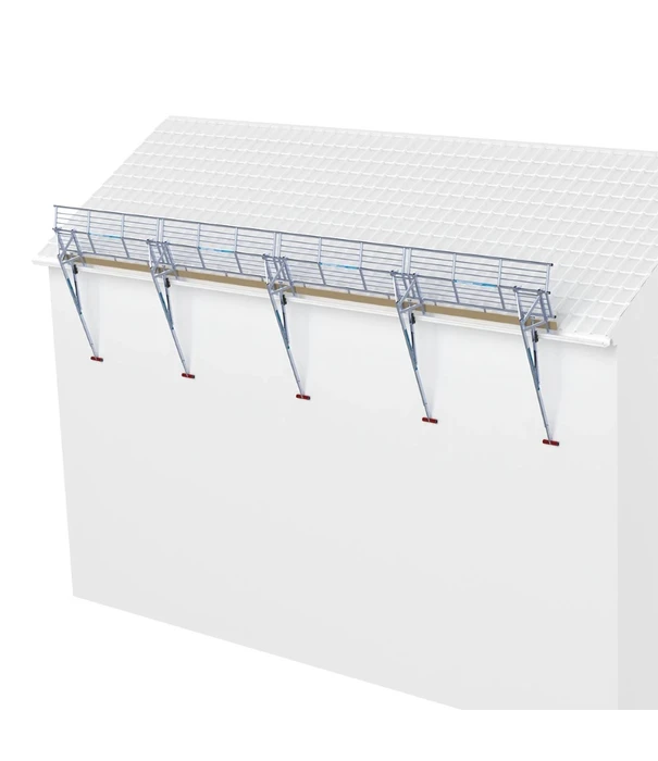 EuroScaffold SGS protection de bord de toit 12 mètres toit en pente