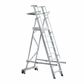 Eurostairs Easy Rollbare Trittleiter klappbar 8 Stufen