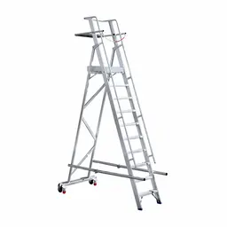 Eurostairs Eurostairs Easy Rollbare Trittleiter klappbar 10 Stufen