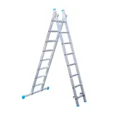 Eurostairs Mehrzweckleiter 2-teilig mit Traverse 2x8 Sprossen