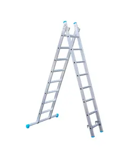 Eurostairs Mehrzweckleiter 2-teilig mit Traverse 2x8 Sprossen