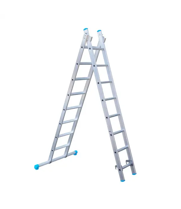 Eurostairs Eurostairs Mehrzweckleiter 2-teilig mit Traverse 2x8 Sprossen