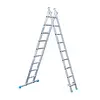 Eurostairs Eurostairs tweedelige ladder 2x9 sporten met stabiliteitsbalk