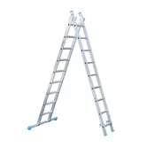 Eurostairs Mehrzweckleiter 2-teilig mit Traverse 2x9 Sprossen