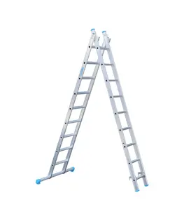 Eurostairs tweedelige ladder 2x9 sporten met stabiliteitsbalk