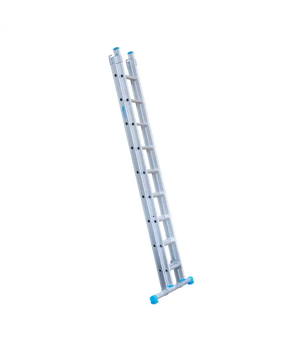 Eurostairs Eurostairs tweedelige ladder 2x9 sporten met stabiliteitsbalk