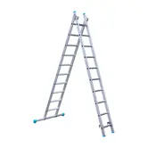 Eurostairs tweedelige ladder 2x10 sporten met stabiliteitsbalk