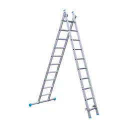 Eurostairs Eurostairs tweedelige ladder 2x10 sporten met stabiliteitsbalk