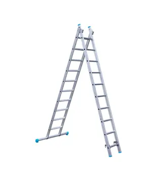 Eurostairs Merhrzweckleiter 2-teilig mit Traverse 2x10 Sprossen