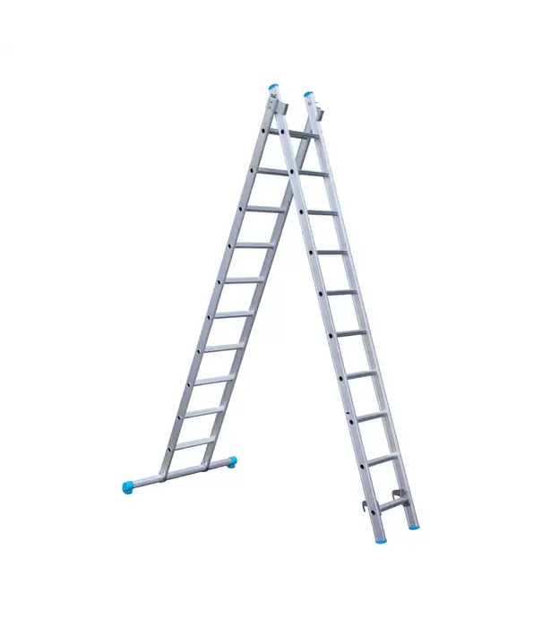 Eurostairs Eurostairs Mehrzweckleiter 2-teilig mit Traverse 2x10 Sprossen