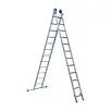 Eurostairs Eurostairs tweedelige ladder 2x12 sporten met stabiliteitsbalk