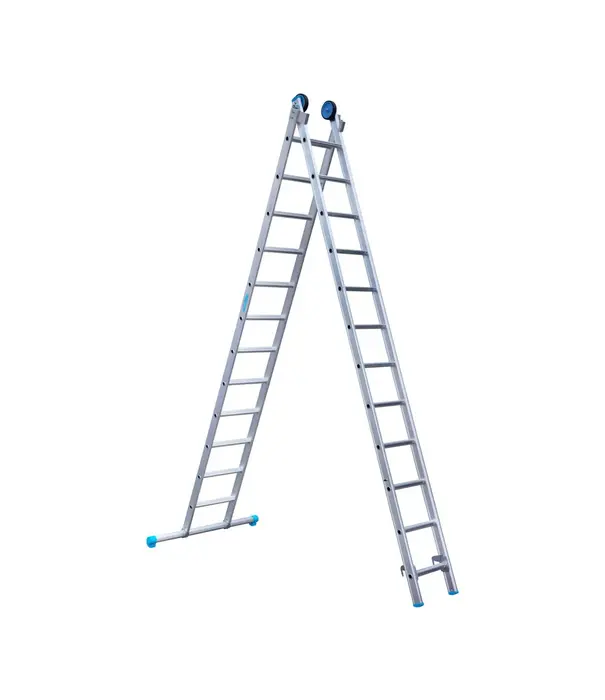 Eurostairs Eurostairs tweedelige ladder 2x12 sporten met stabiliteitsbalk