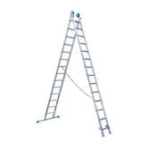 Eurostairs Merhrzweckleiter 2-teilig mit Traverse 2x14 Sprossen