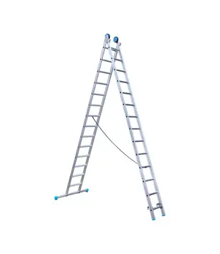 Eurostairs Mehrzweckleiter 2-teilig mit Traverse 2x14 Sprossen